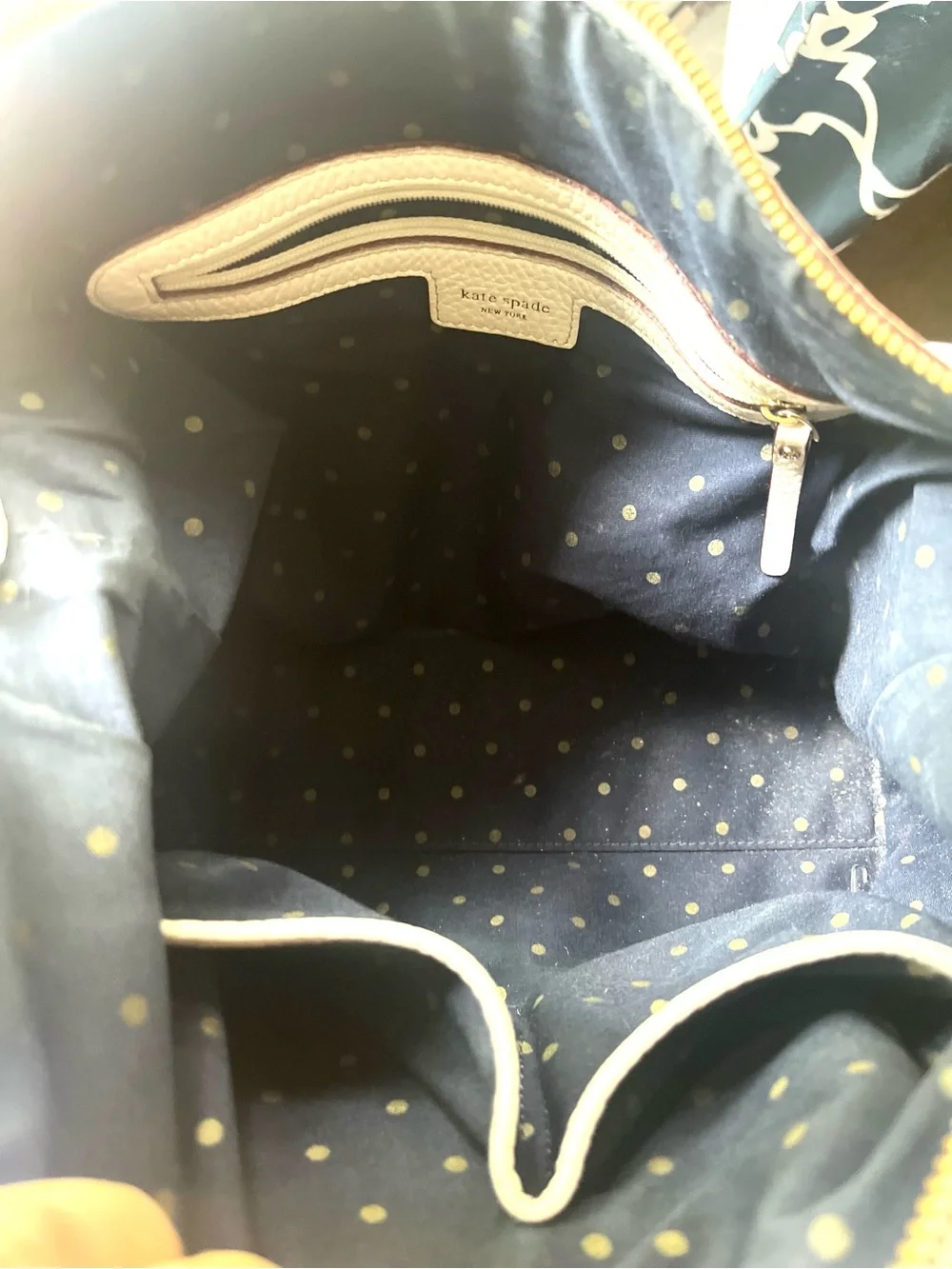 Y2K Kate Spade ♠️ White Pebbled Leather Hobo